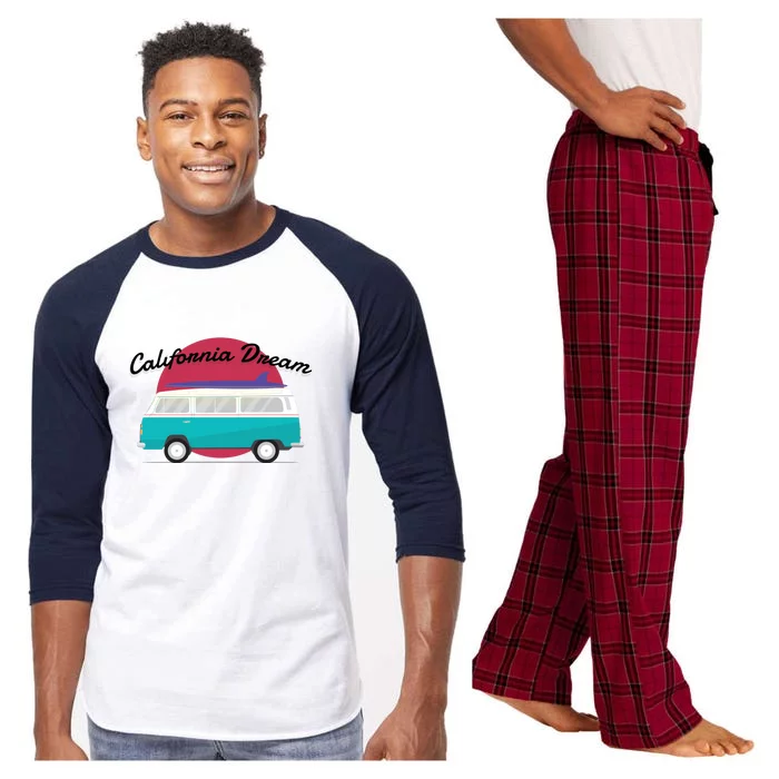 California Dream Van Raglan Sleeve Pajama Set