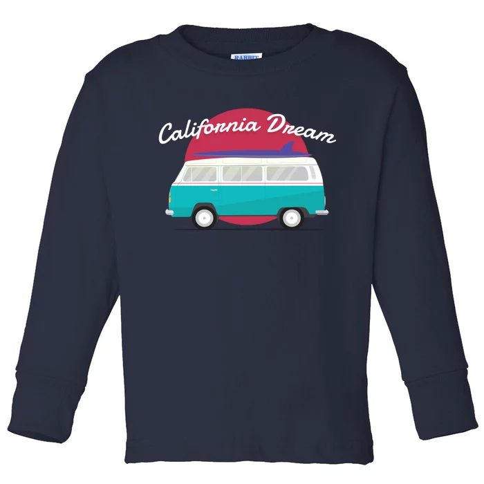 California Dream Van Toddler Long Sleeve Shirt