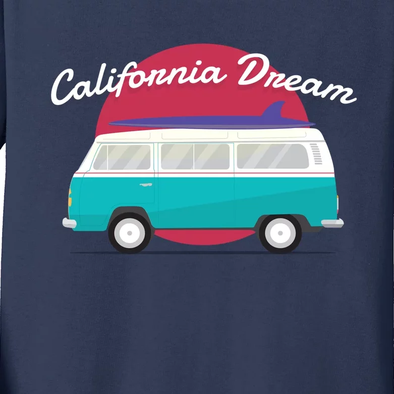 California Dream Van Kids Long Sleeve Shirt