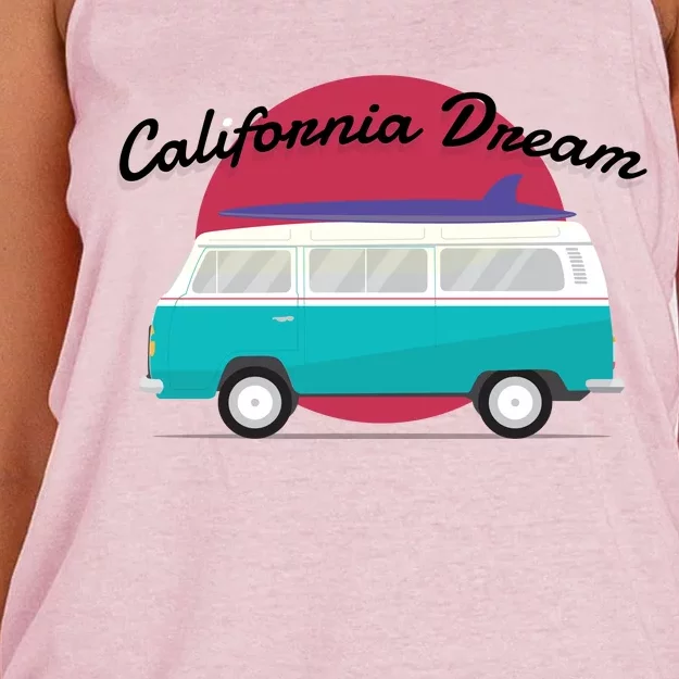 California Dream Van Women's Knotted Racerback Tank