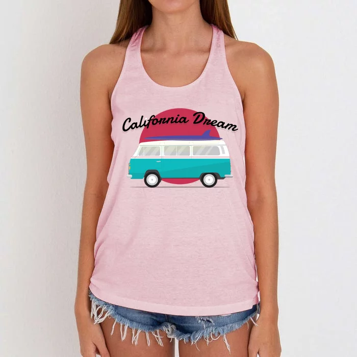 California Dream Van Women's Knotted Racerback Tank