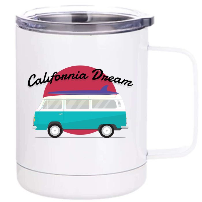 California Dream Van Front & Back 12oz Stainless Steel Tumbler Cup