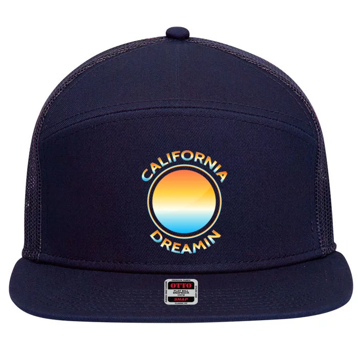 California Dreamin 7 Panel Mesh Trucker Snapback Hat