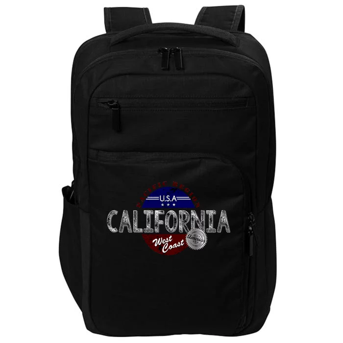 California Land of the Free Logo Impact Tech Backpack