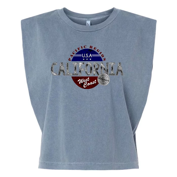 California Land of the Free Logo Garment-Dyed Women's Muscle Tee