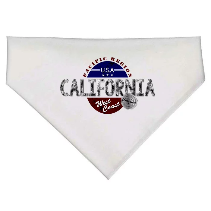 California Land of the Free Logo USA-Made Doggie Bandana