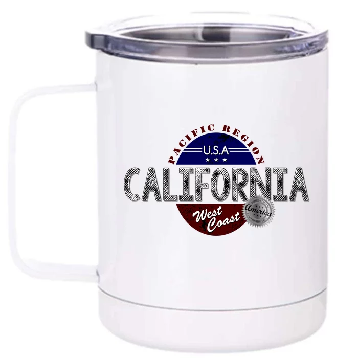 California Land of the Free Logo Front & Back 12oz Stainless Steel Tumbler Cup