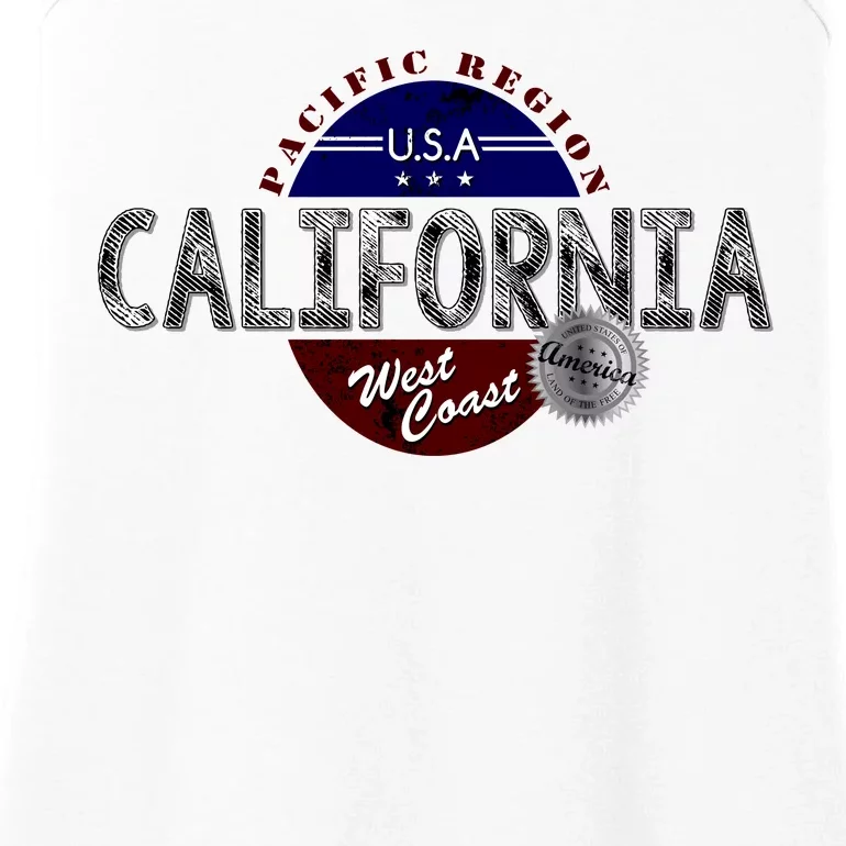 California Land of the Free Logo Ladies Essential Tank