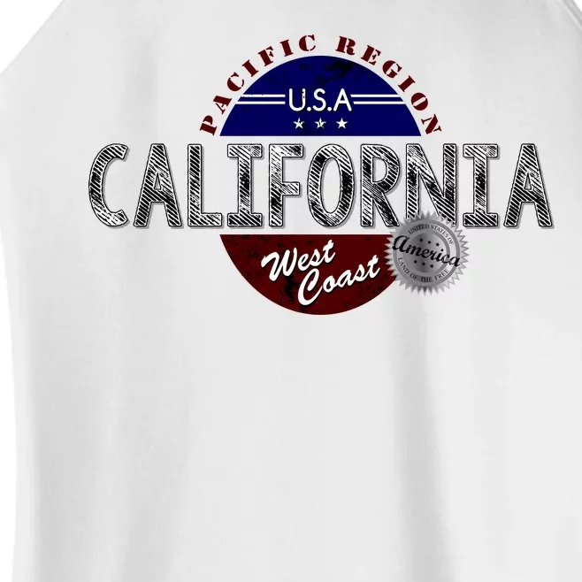 California Land of the Free Logo Women’s Perfect Tri Rocker Tank