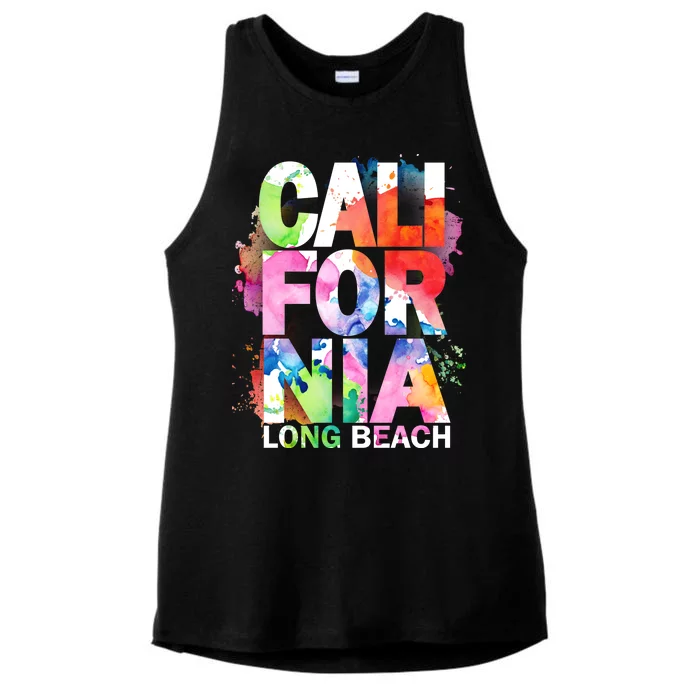 California Long Beach Ladies Tri-Blend Wicking Tank