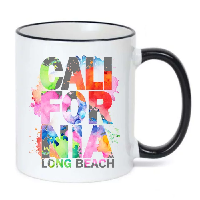 California Long Beach Black Color Changing Mug