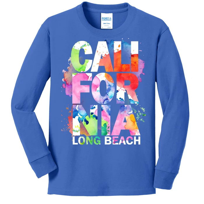 California Long Beach Kids Long Sleeve Shirt