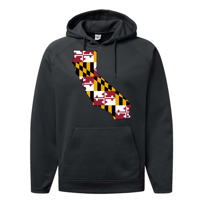 California Maryland Flag Performance Fleece Hoodie