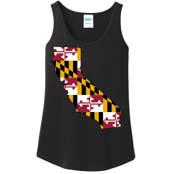 California Maryland Flag Ladies Essential Tank