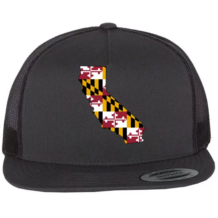 California Maryland Flag Flat Bill Trucker Hat