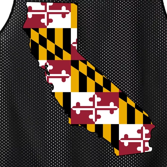 California Maryland Flag Mesh Reversible Basketball Jersey Tank