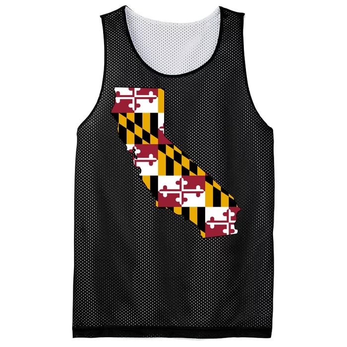 California Maryland Flag Mesh Reversible Basketball Jersey Tank