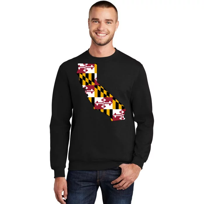 California Maryland Flag Tall Sweatshirt