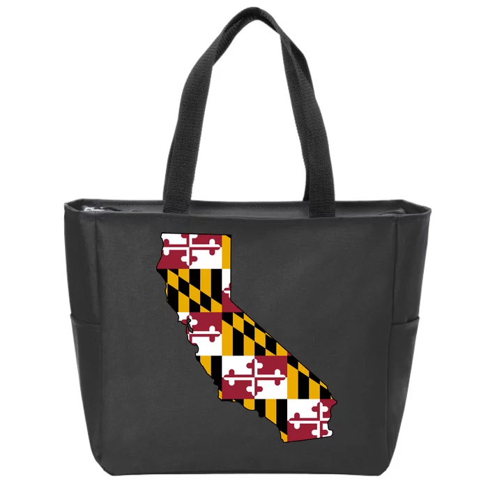 California Maryland Flag Zip Tote Bag