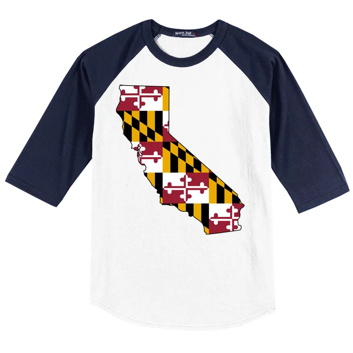 California Maryland Flag Baseball Sleeve Shirt