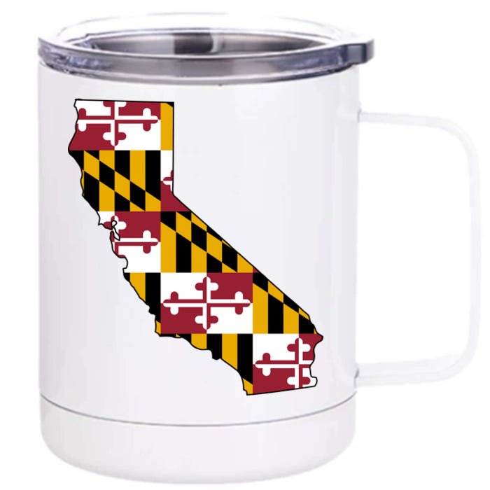 California Maryland Flag Front & Back 12oz Stainless Steel Tumbler Cup