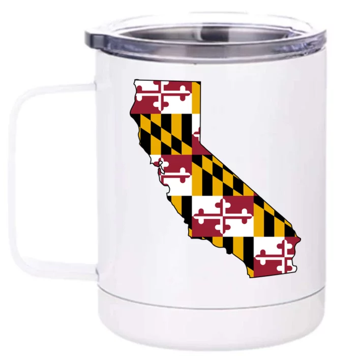 California Maryland Flag Front & Back 12oz Stainless Steel Tumbler Cup