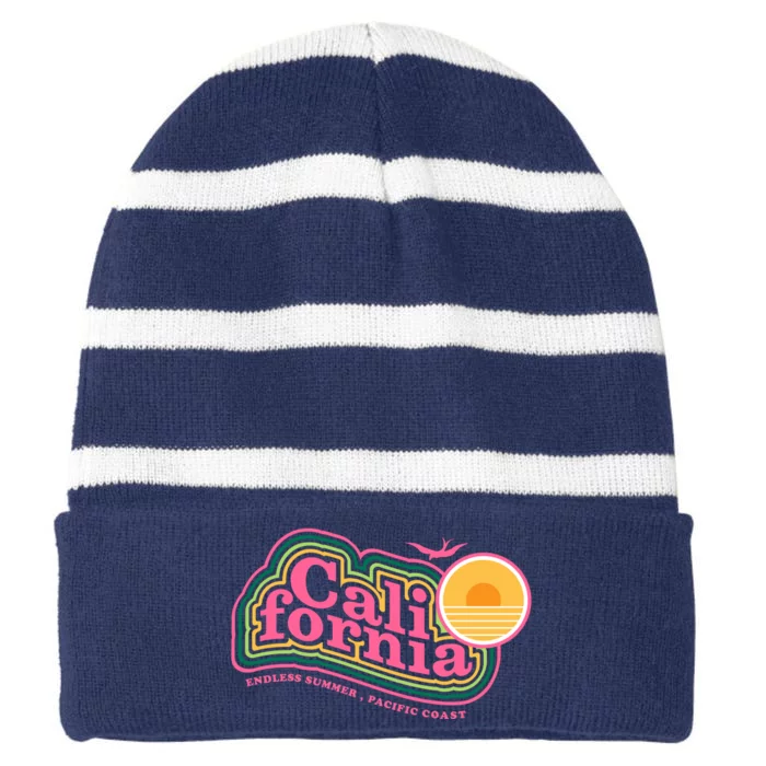 California Pacific Coast Endless Summer Striped Beanie with Solid Band