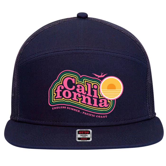 California Pacific Coast Endless Summer 7 Panel Mesh Trucker Snapback Hat