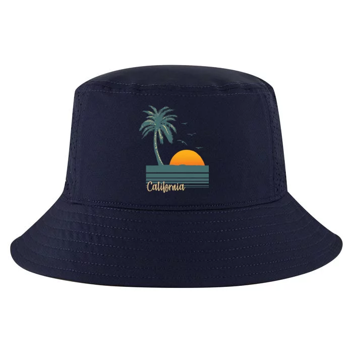 California Palm Tree Sunset Beach Cool Comfort Performance Bucket Hat