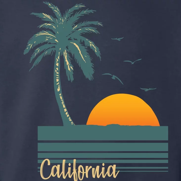 California Palm Tree Sunset Beach Toddler Hoodie