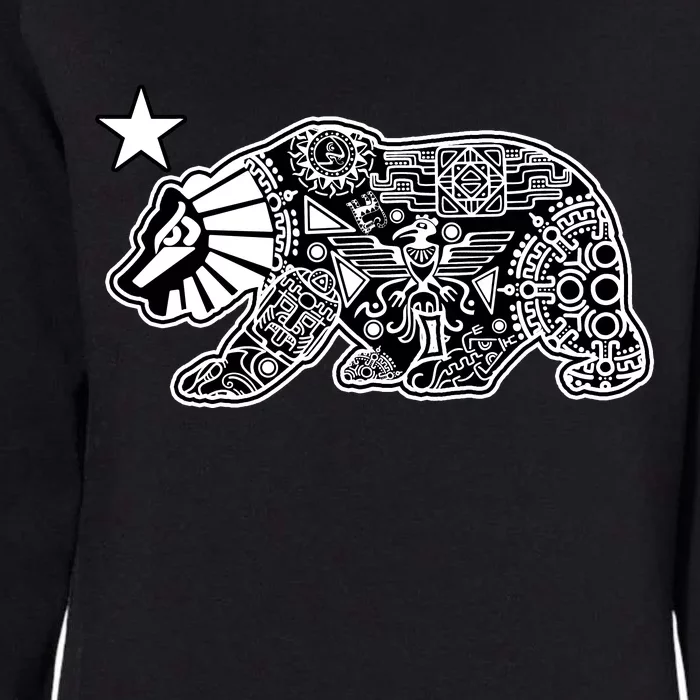 California Republic Aztec Bear Womens California Wash Sweatshirt