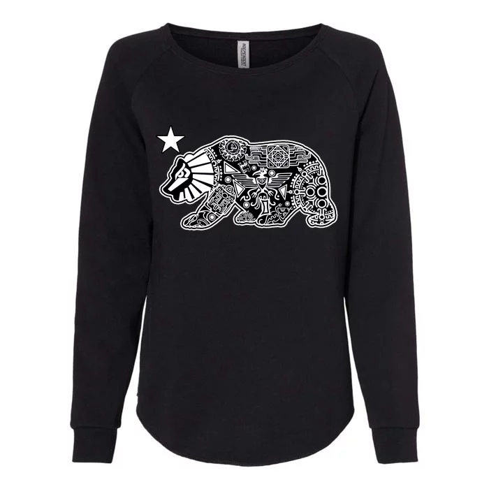 California Republic Aztec Bear Womens California Wash Sweatshirt