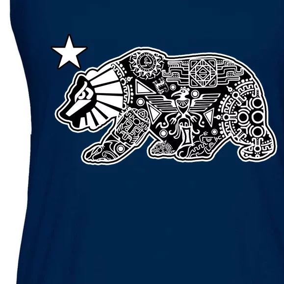 California Republic Aztec Bear Ladies Essential Flowy Tank