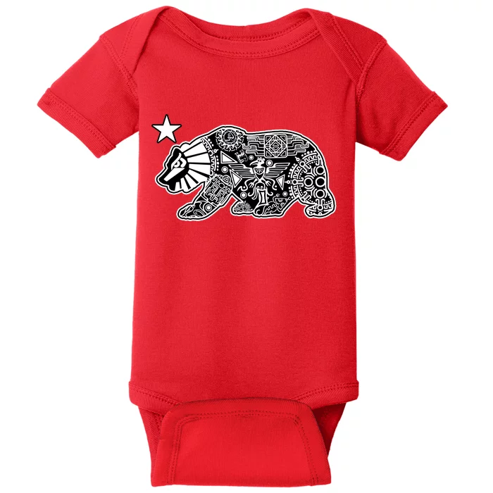 California Republic Aztec Bear Baby Bodysuit