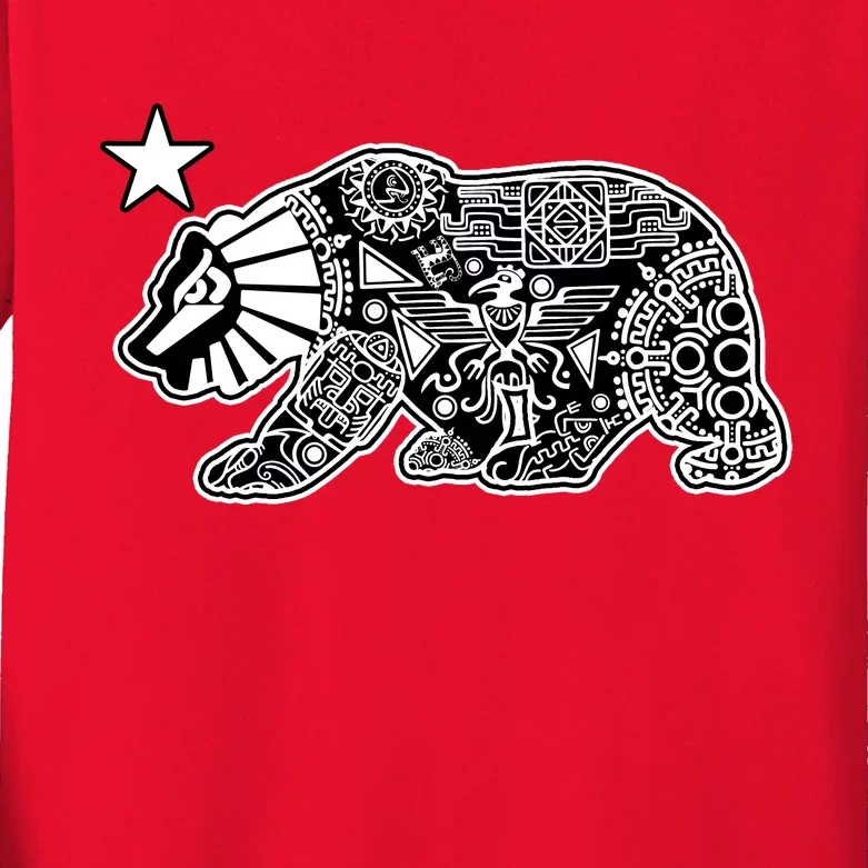 California Republic Aztec Bear Kids Long Sleeve Shirt