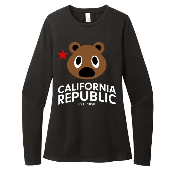 California Republic Bear Est. 1850 Womens CVC Long Sleeve Shirt