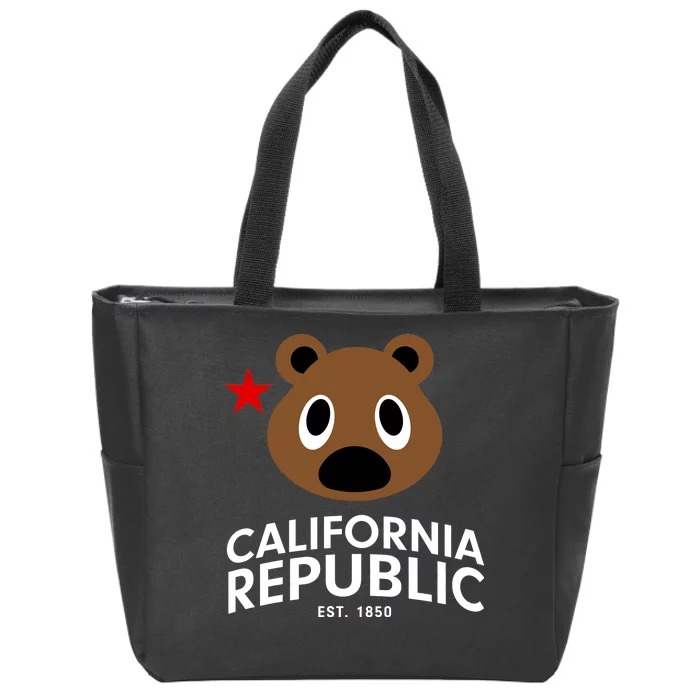 California Republic Bear Est. 1850 Zip Tote Bag