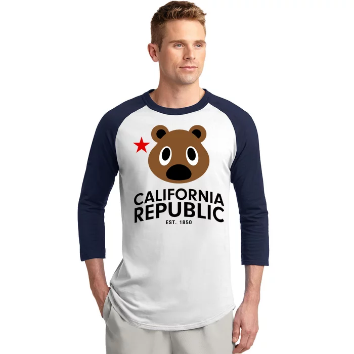 California Republic Bear Est. 1850 Baseball Sleeve Shirt