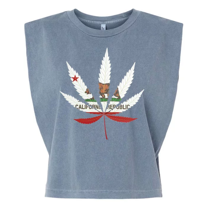 California Republic: Cali Weed Garment-Dyed Women's Muscle Tee