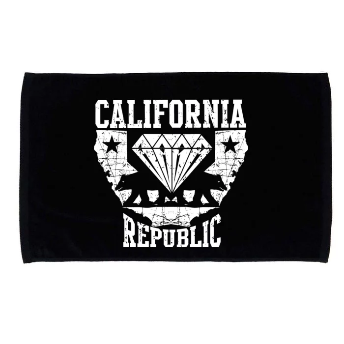 California Republic Diamond State Bear Microfiber Hand Towel