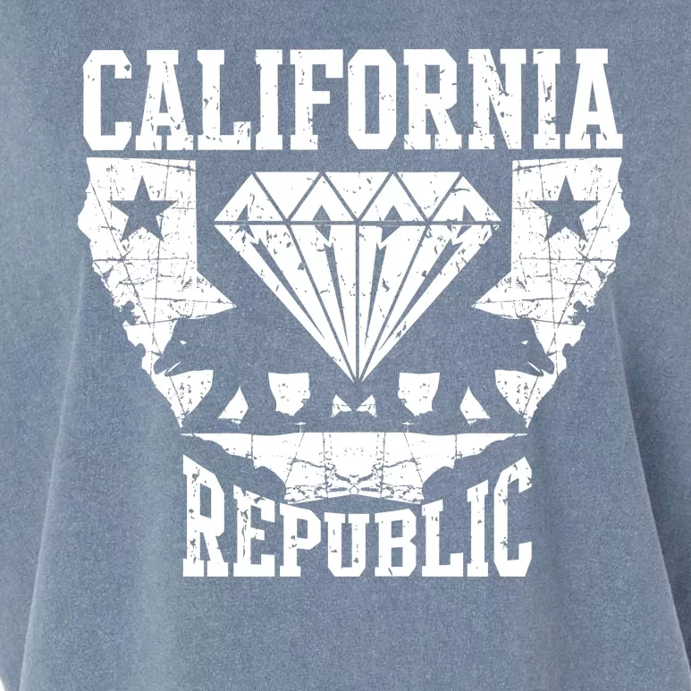 California Republic Diamond State Bear Garment-Dyed Women's Muscle Tee