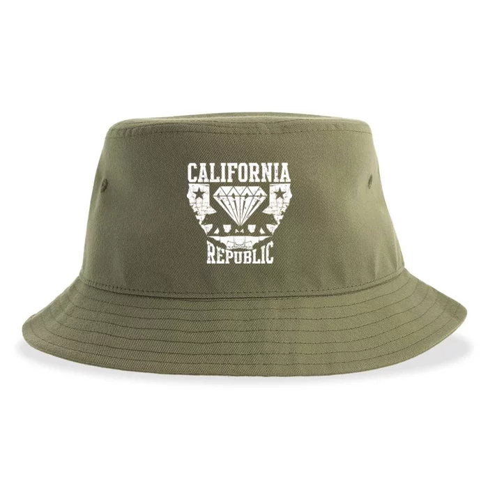 California Republic Diamond State Bear Sustainable Bucket Hat