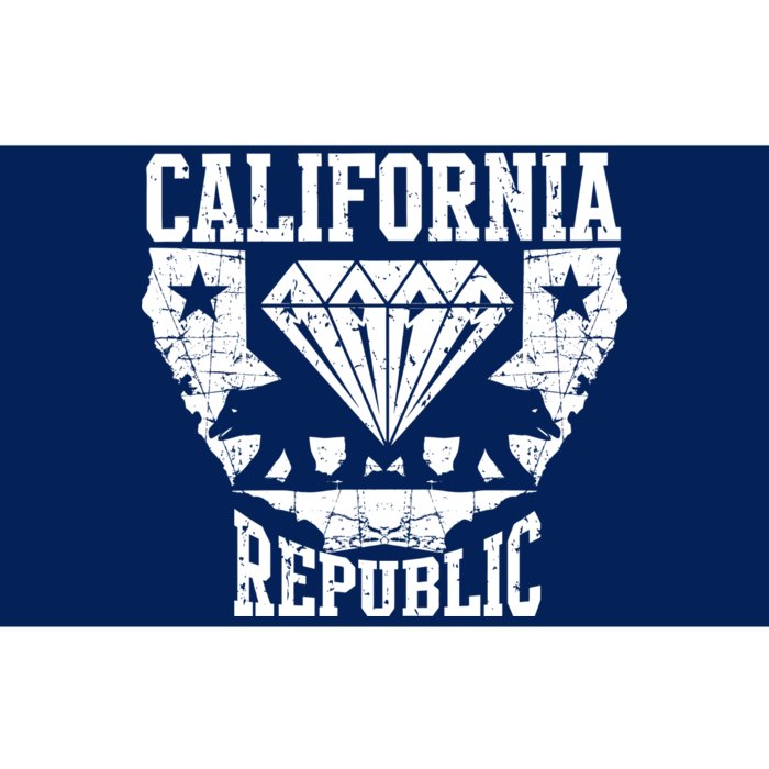 California Republic Diamond State Bear Bumper Sticker