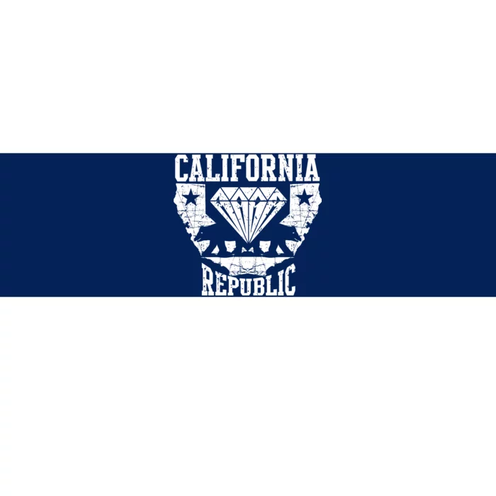 California Republic Diamond State Bear Bumper Sticker