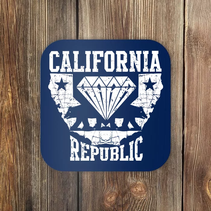 California Republic Diamond State Bear Coaster