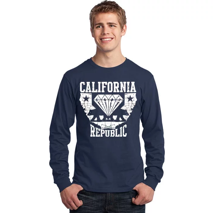 California Republic Diamond State Bear Tall Long Sleeve T-Shirt