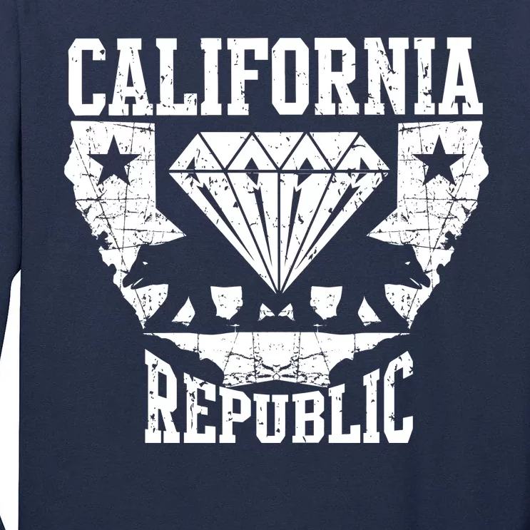 California Republic Diamond State Bear Tall Long Sleeve T-Shirt