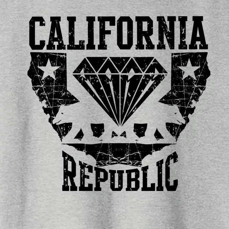 California Republic Diamond State Bear Women's Crop Top Tee