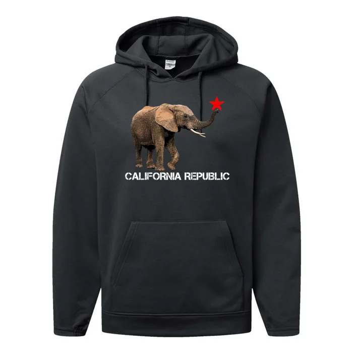 California Republic Elephant Performance Fleece Hoodie