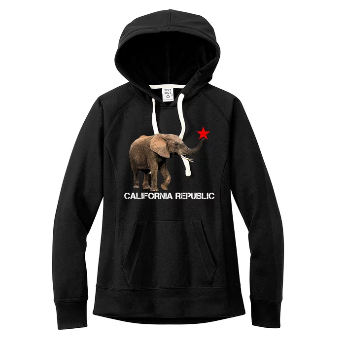 California Republic Elephant Women's Fleece Hoodie